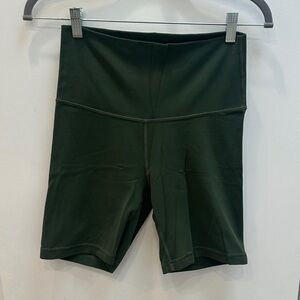 TNA Women's Green High-Waisted Biker Shorts